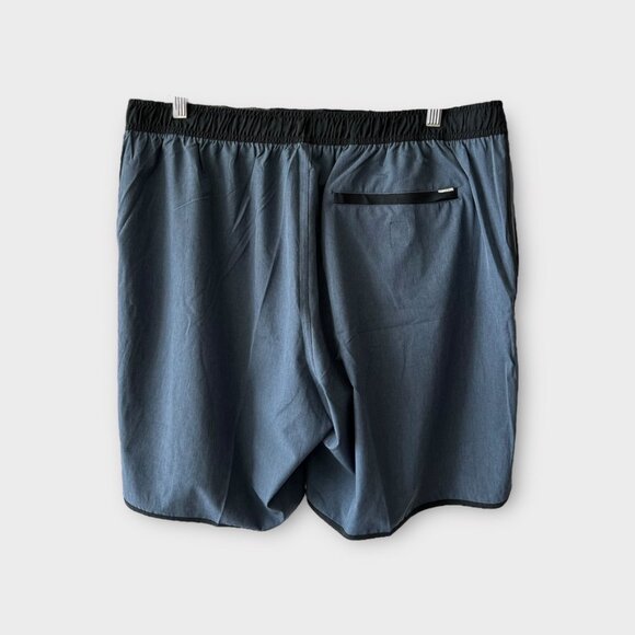 Vuori • Azure Blue Linen Texture Banks Shorts - Picture 8 of 11
